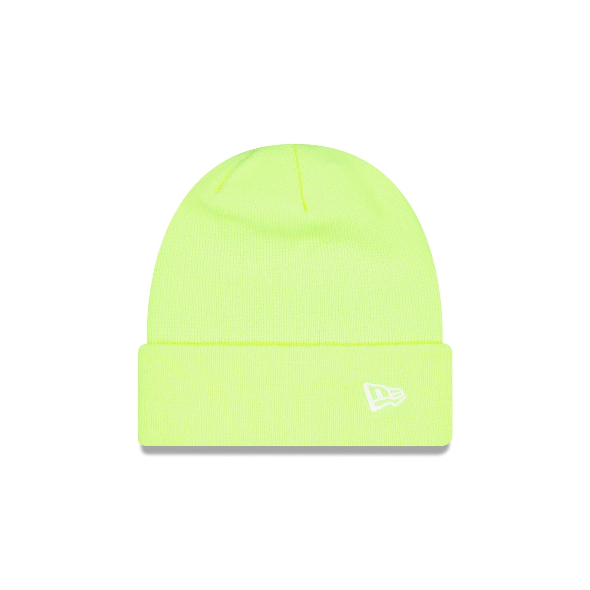 New Era Cap Neon Yellow Basic Cuff Knit Beanie Hat