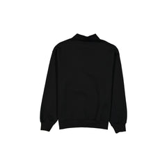 New Era Cap Black Label Man-to-Man Black Collared Crewneck