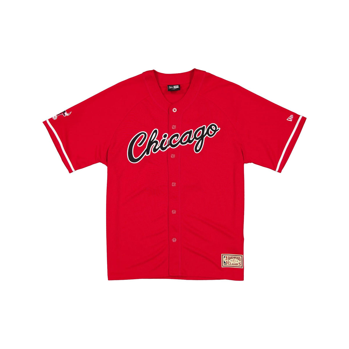 Chicago Bulls Hardwood Classics Scarlet Button-Up T-Shirt