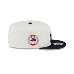 New York Yankees Side Patch Chrome White Pillbox Hat