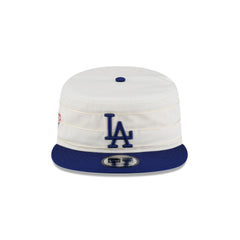 Los Angeles Dodgers Side Patch Chrome White Pillbox Hat
