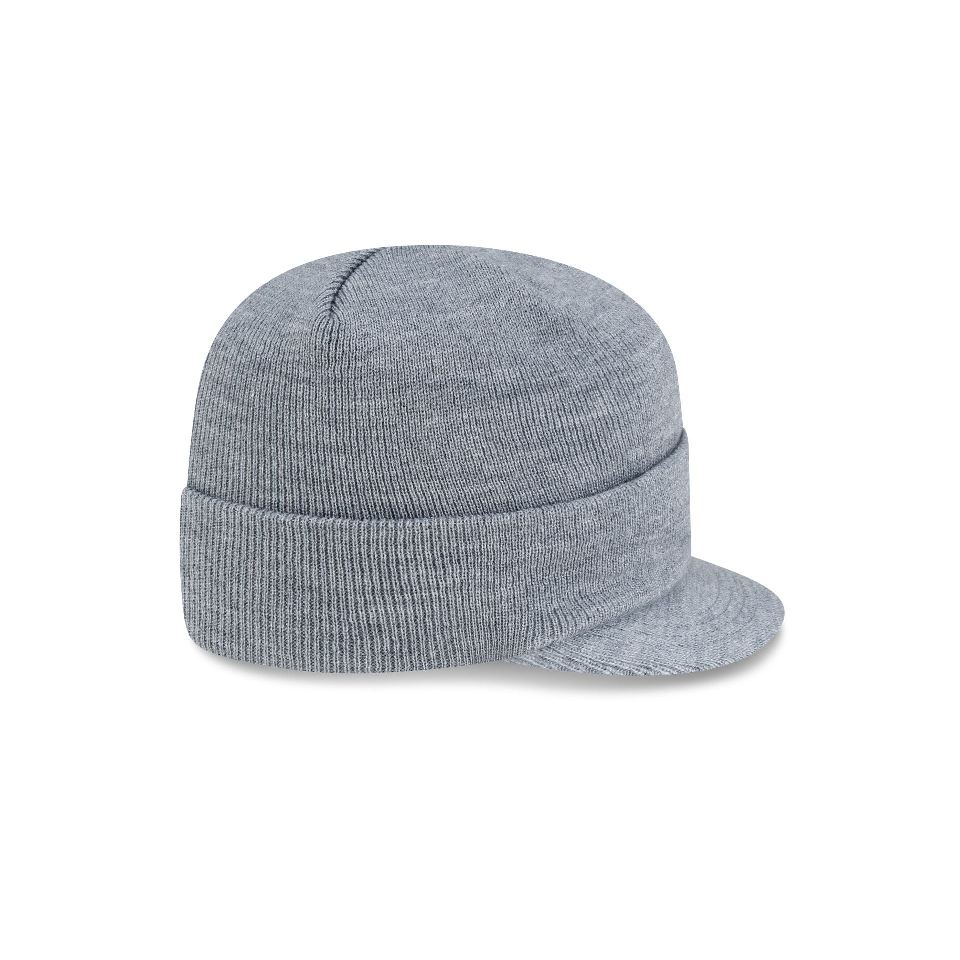 New Era Cap Heather Gray Visor Knit Beanie Hat