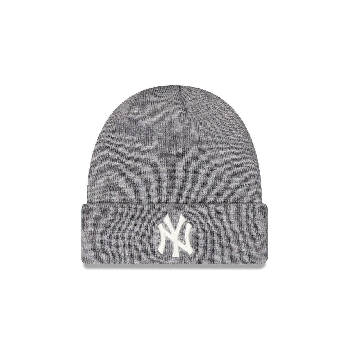 New York Yankees Heather Gray Basic Cuff Knit Beanie Hat