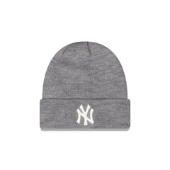 New York Yankees Heather Gray Basic Cuff Knit Beanie Hat