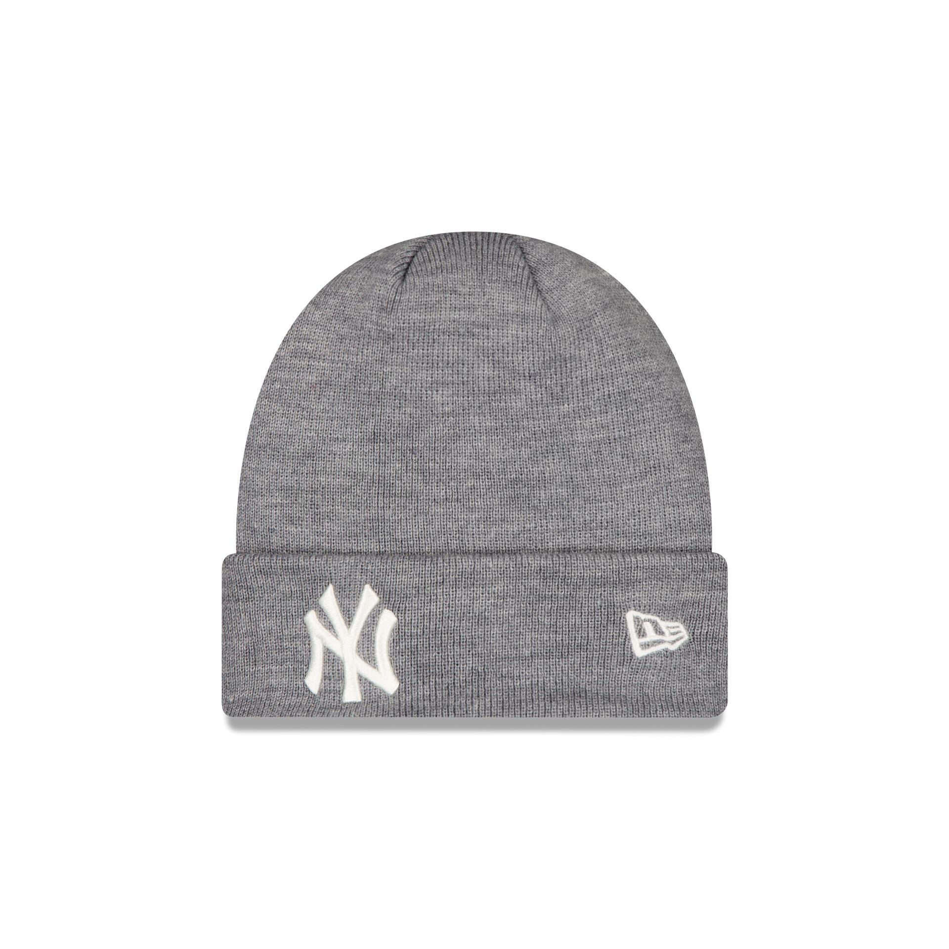 New York Yankees Heather Gray Basic Cuff Knit Beanie Hat