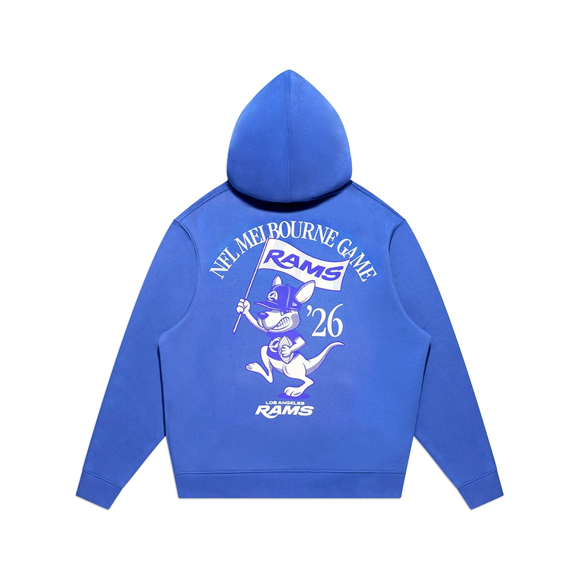 Los Angeles Rams 2026 Melbourne Game Blue Hoodie