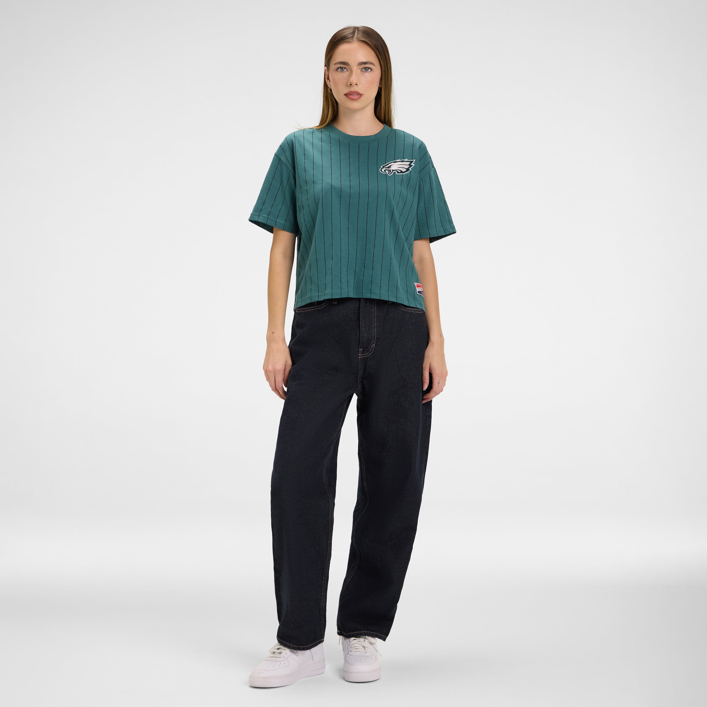 Chicago White Sox Throwback Women's Cropped Pinstripe T-Shirt