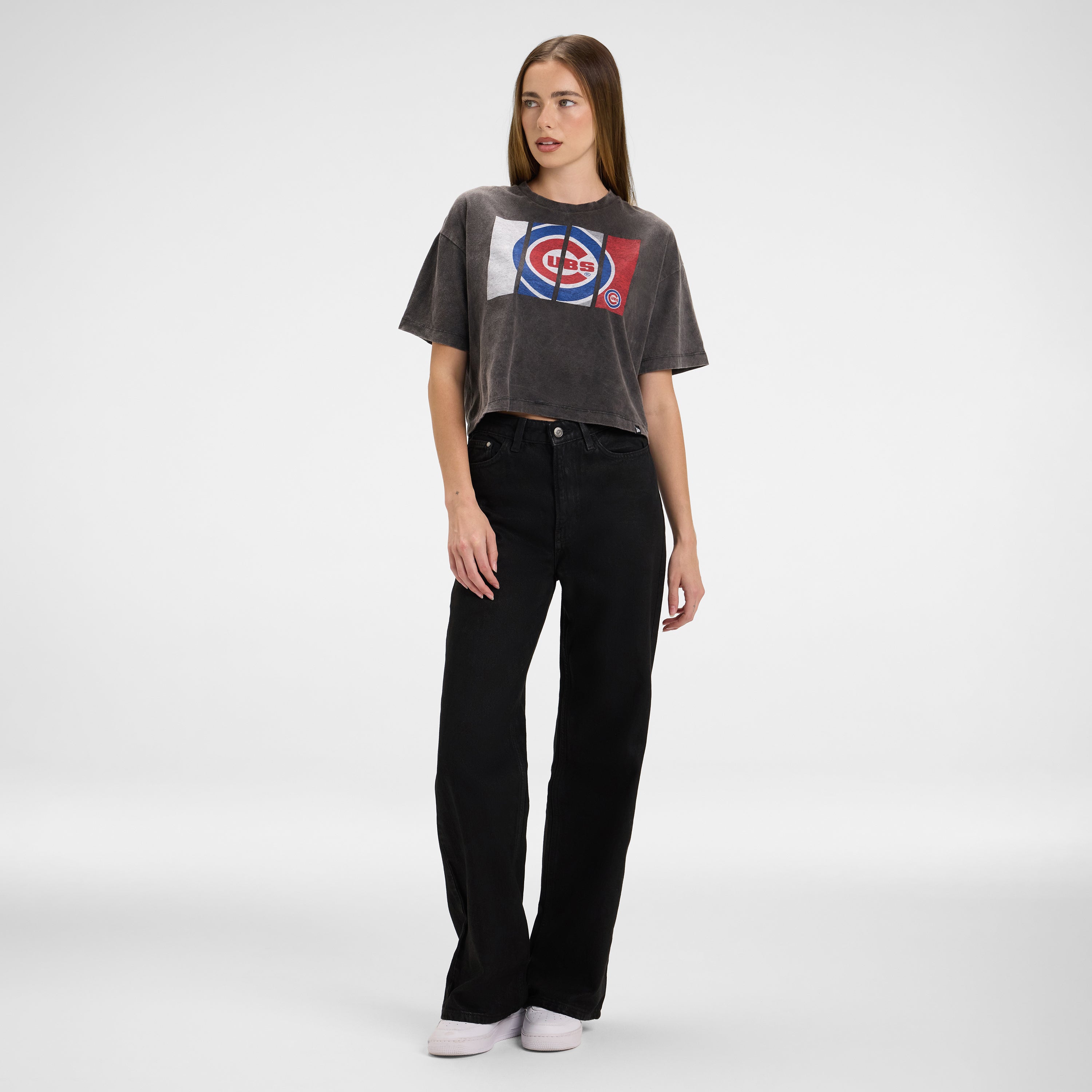 Boston Bruins Sport Night Black Cropped Women's T-Shirt
