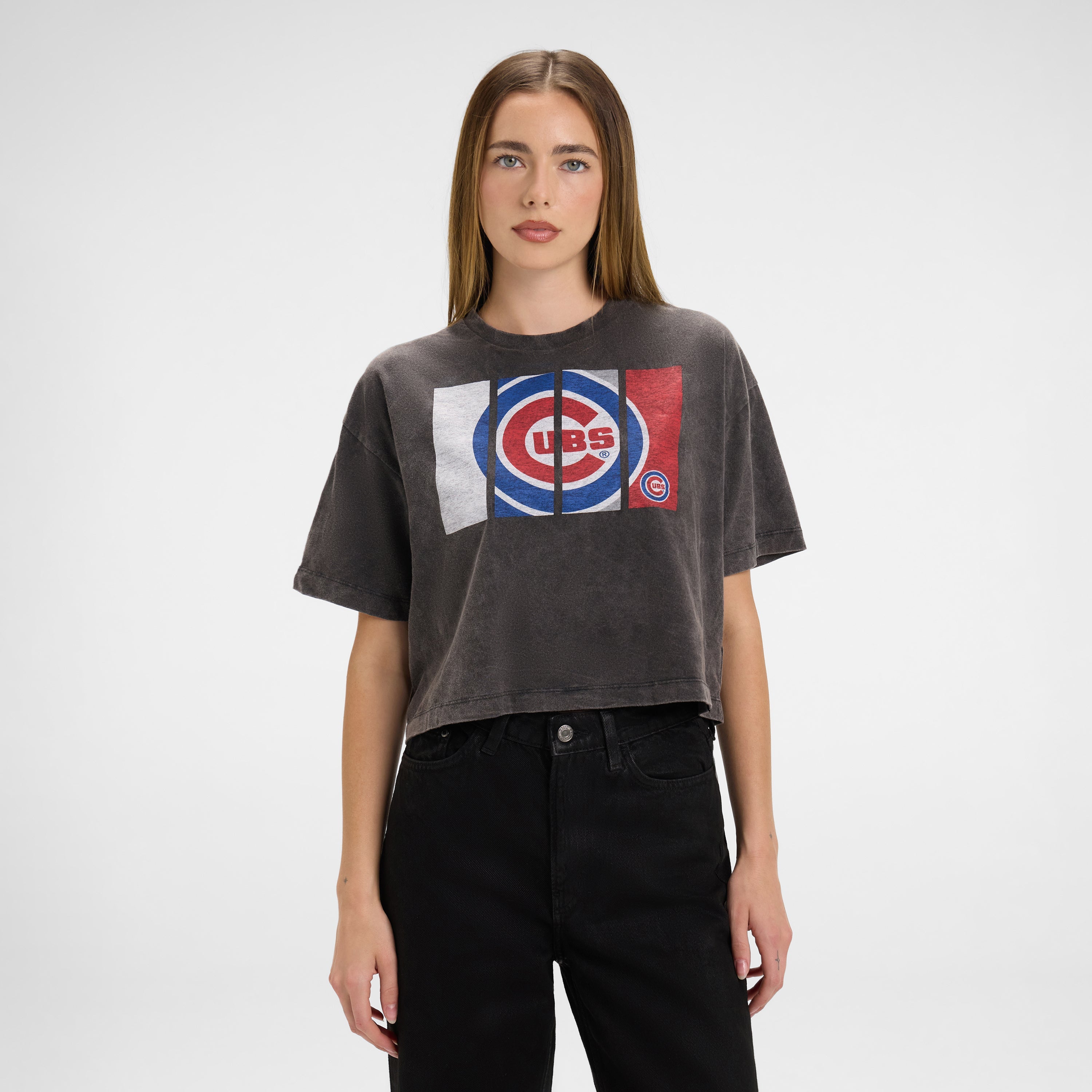 New York Rangers Sport Night Black Cropped Women's T-Shirt