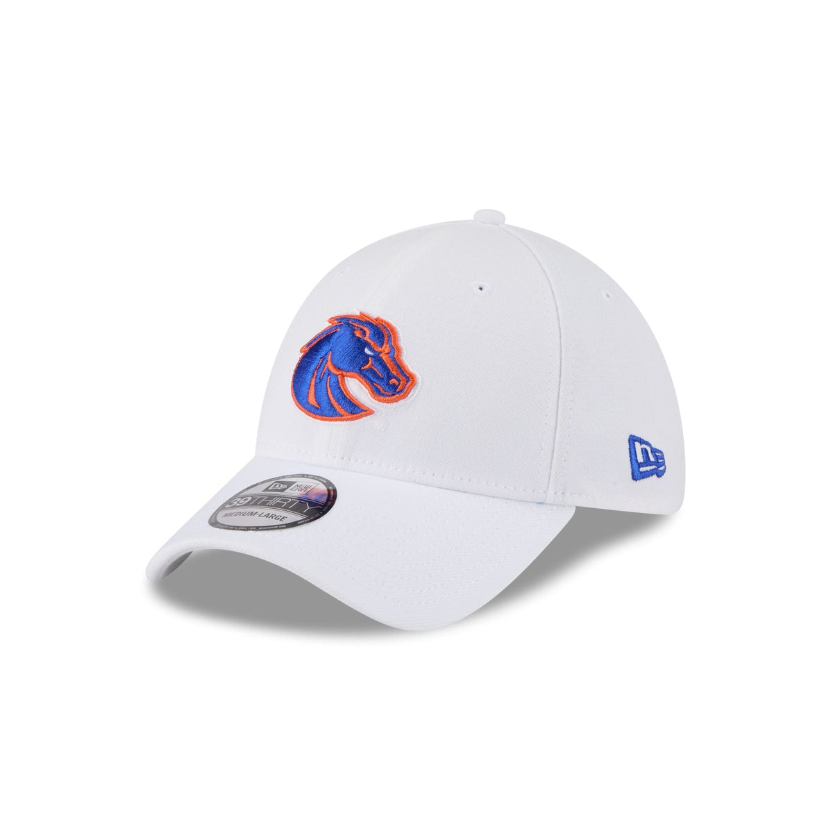 Boise State Broncos Optic White 39THIRTY Stretch Fit Hat