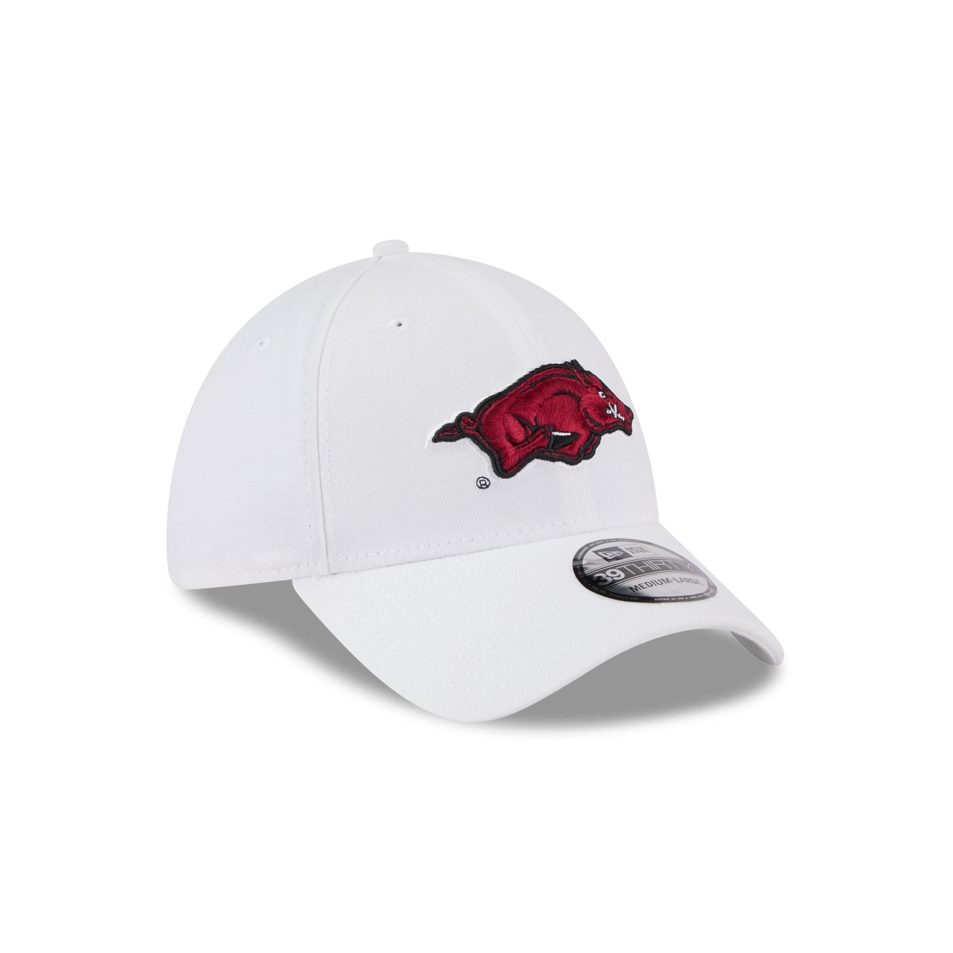 Arkansas Razorbacks Optic White 39THIRTY Stretch Fit Hat