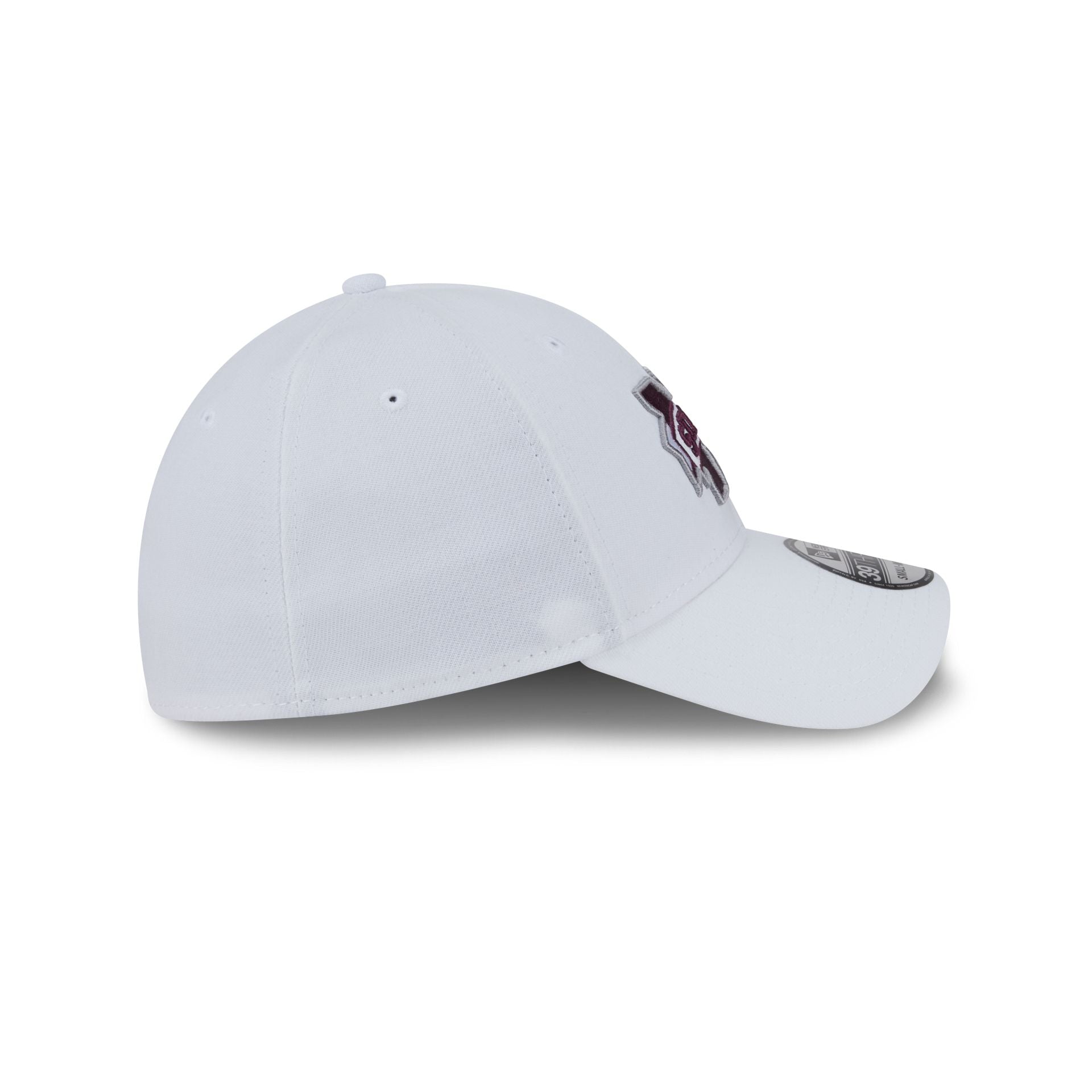 Mississippi State Bulldogs Optic White 39THIRTY Stretch Fit Hat