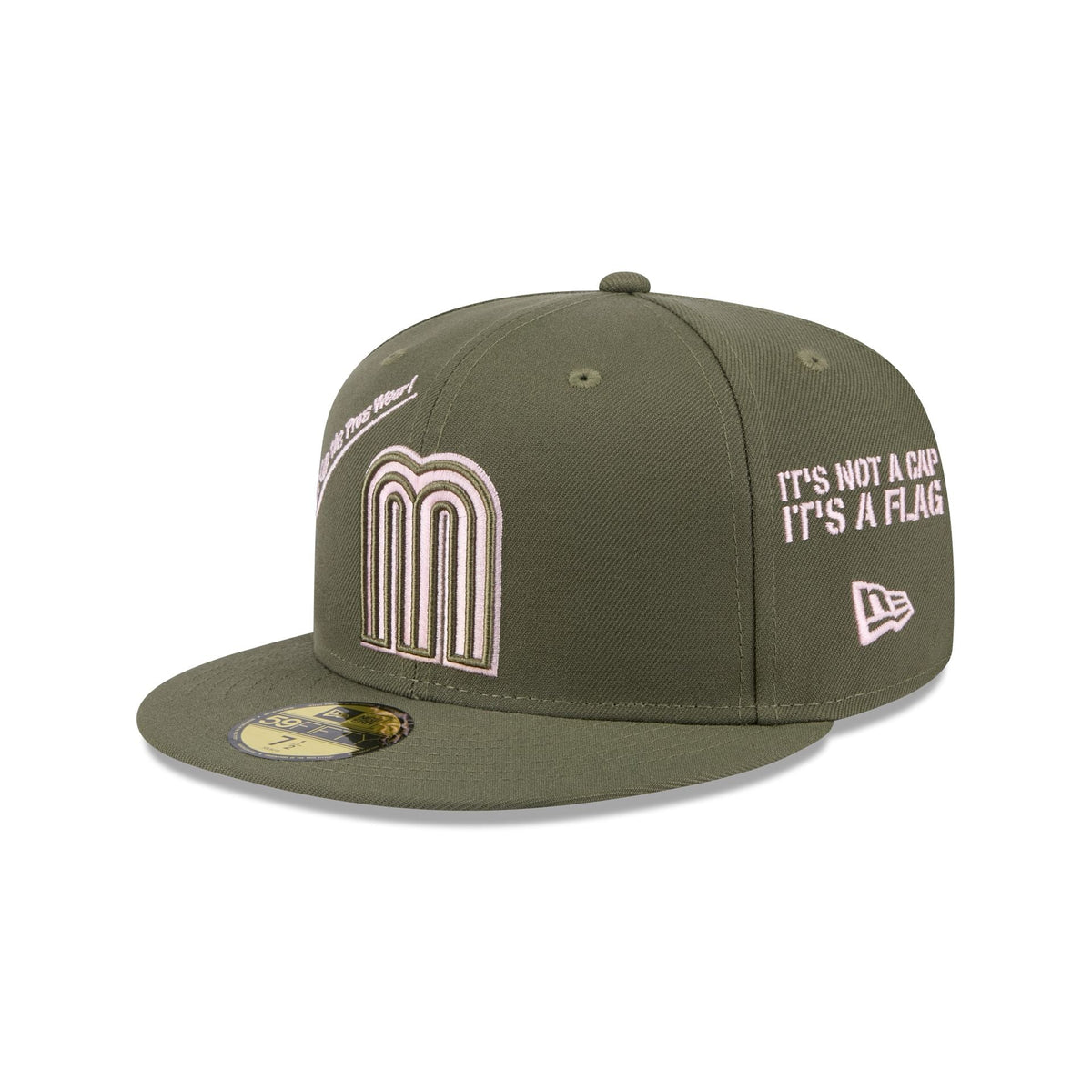 Mexico Baseball New Era Anniversary Logos Olive 59FIFTY Fitted Hat