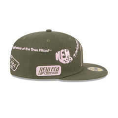 Mexico Baseball New Era Anniversary Logos Olive 59FIFTY Fitted Hat