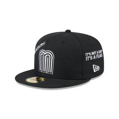 Mexico Baseball New Era Anniversary Logos Black 59FIFTY Fitted Hat