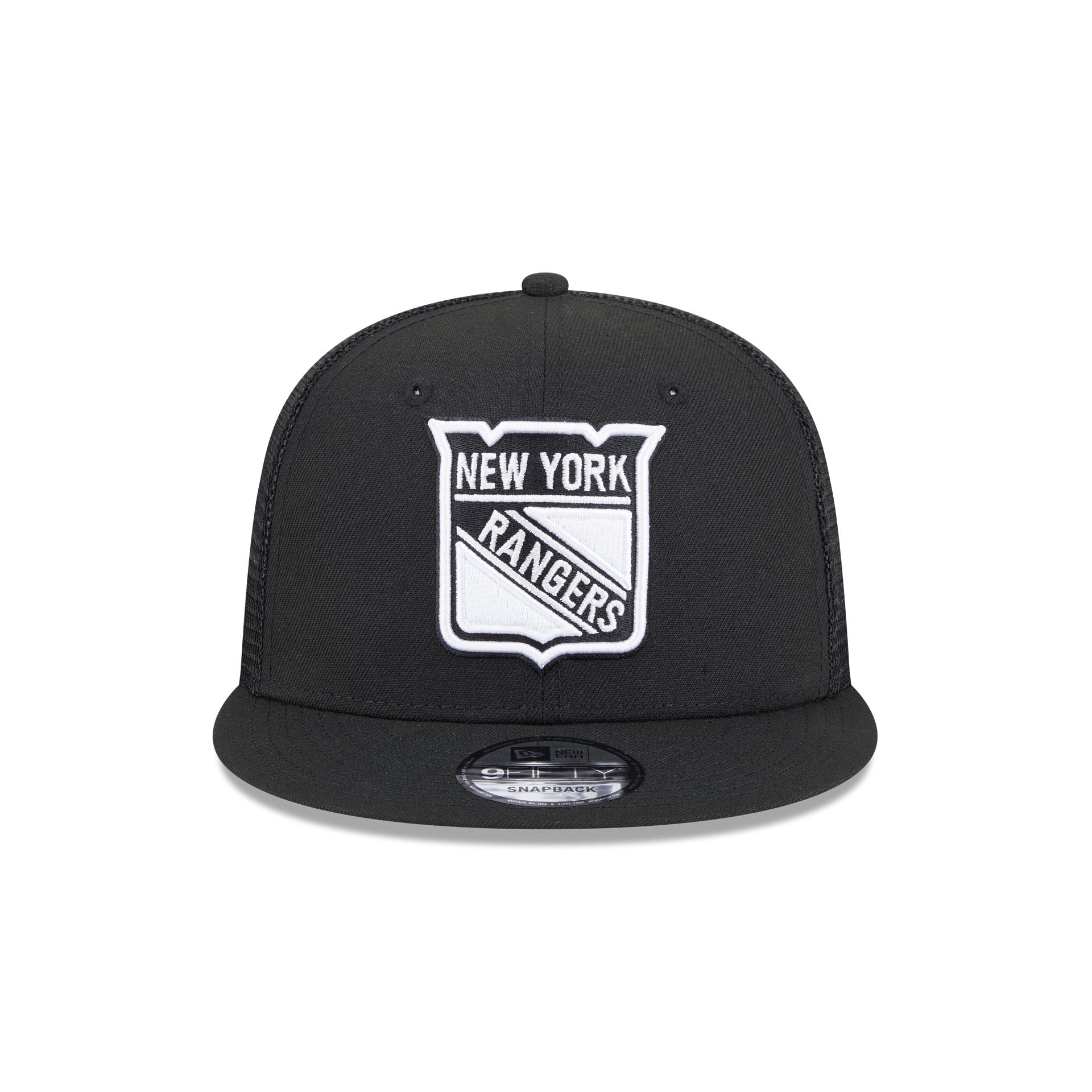 New York Rangers Black 9FIFTY Trucker Hat