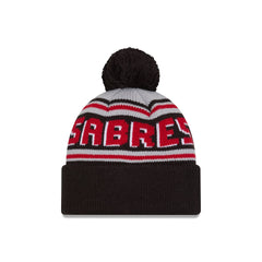 Buffalo Sabres Stripe Wordmark Pom Knit Hat