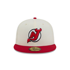 New Jersey Devils Chrome White 59FIFTY Fitted Hat