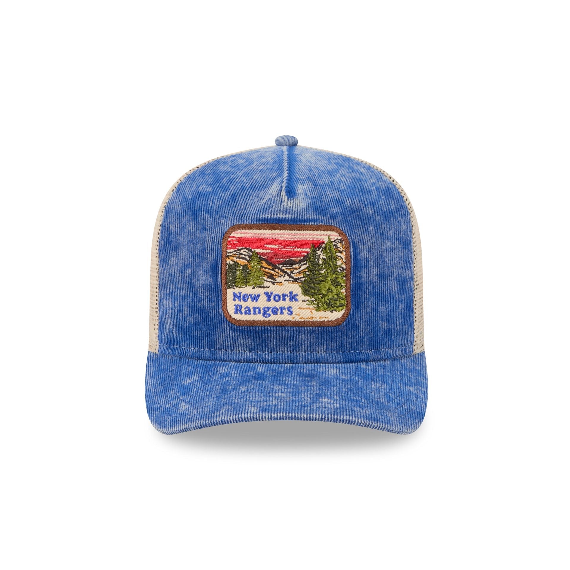 New York Rangers Vintage Landscape 9FIFTY A-Frame Trucker Hat