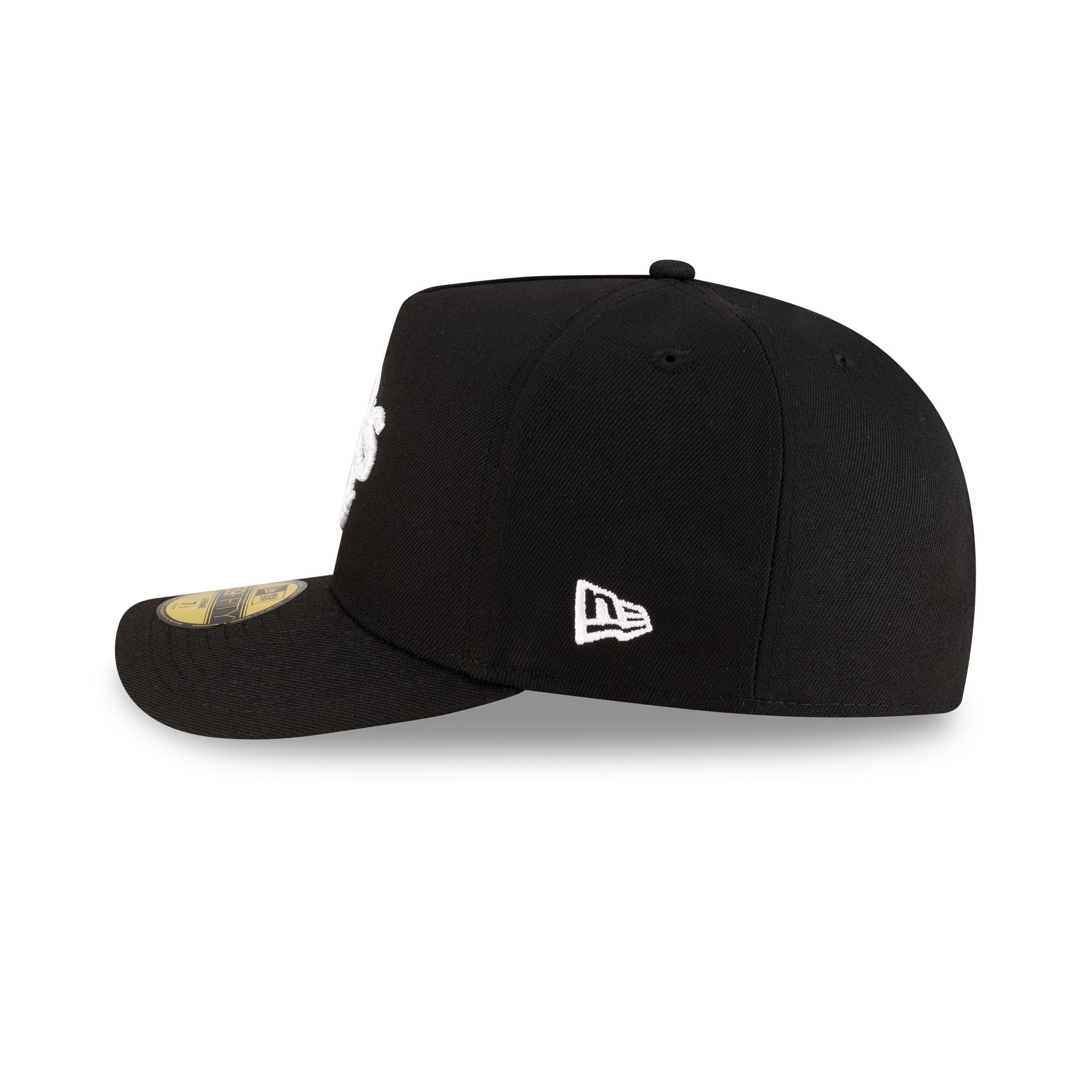 Athletics Black Script Safety Pin 59FIFTY A-Frame Fitted Hat
