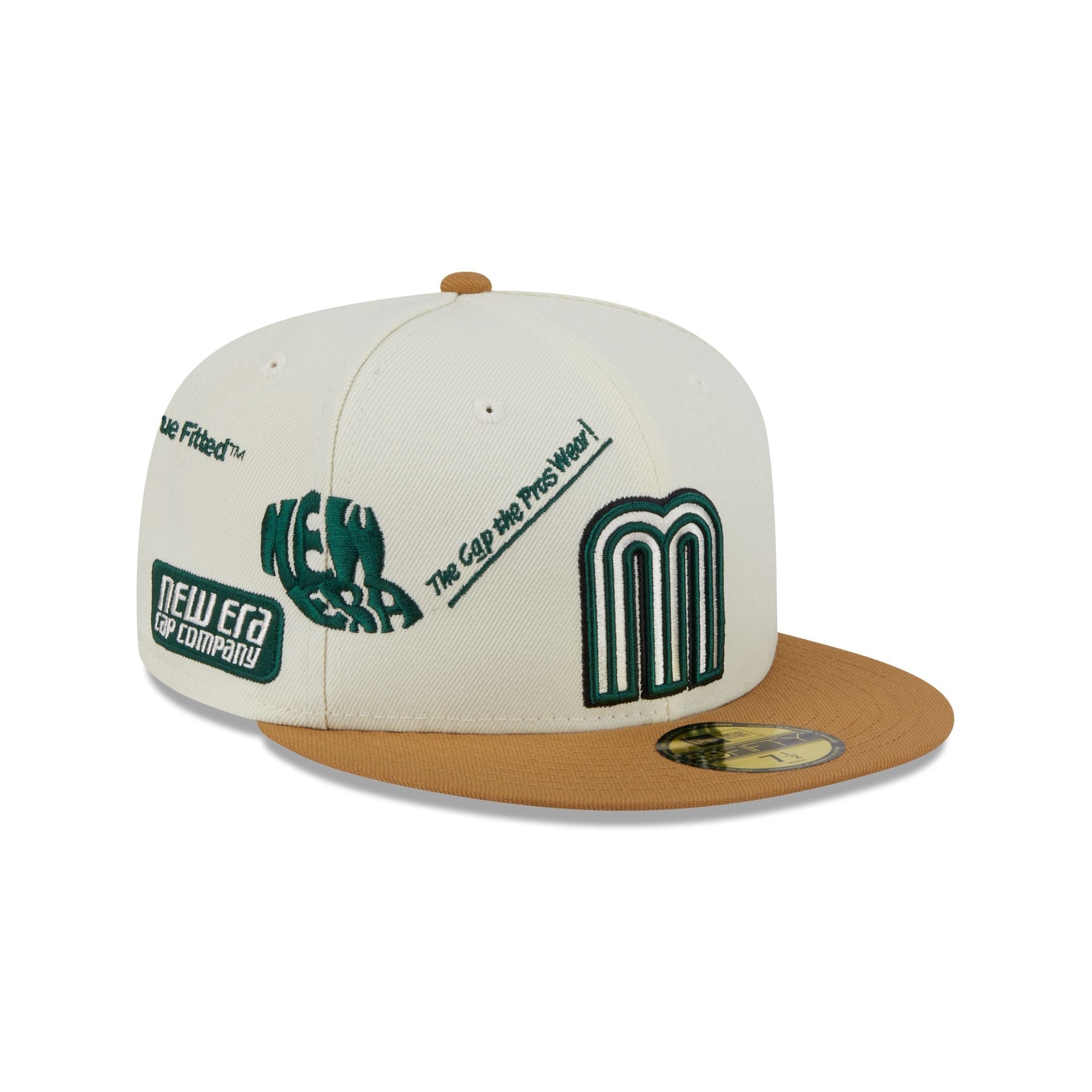 Mexico Baseball New Era Anniversary Logos White 59FIFTY Fitted Hat
