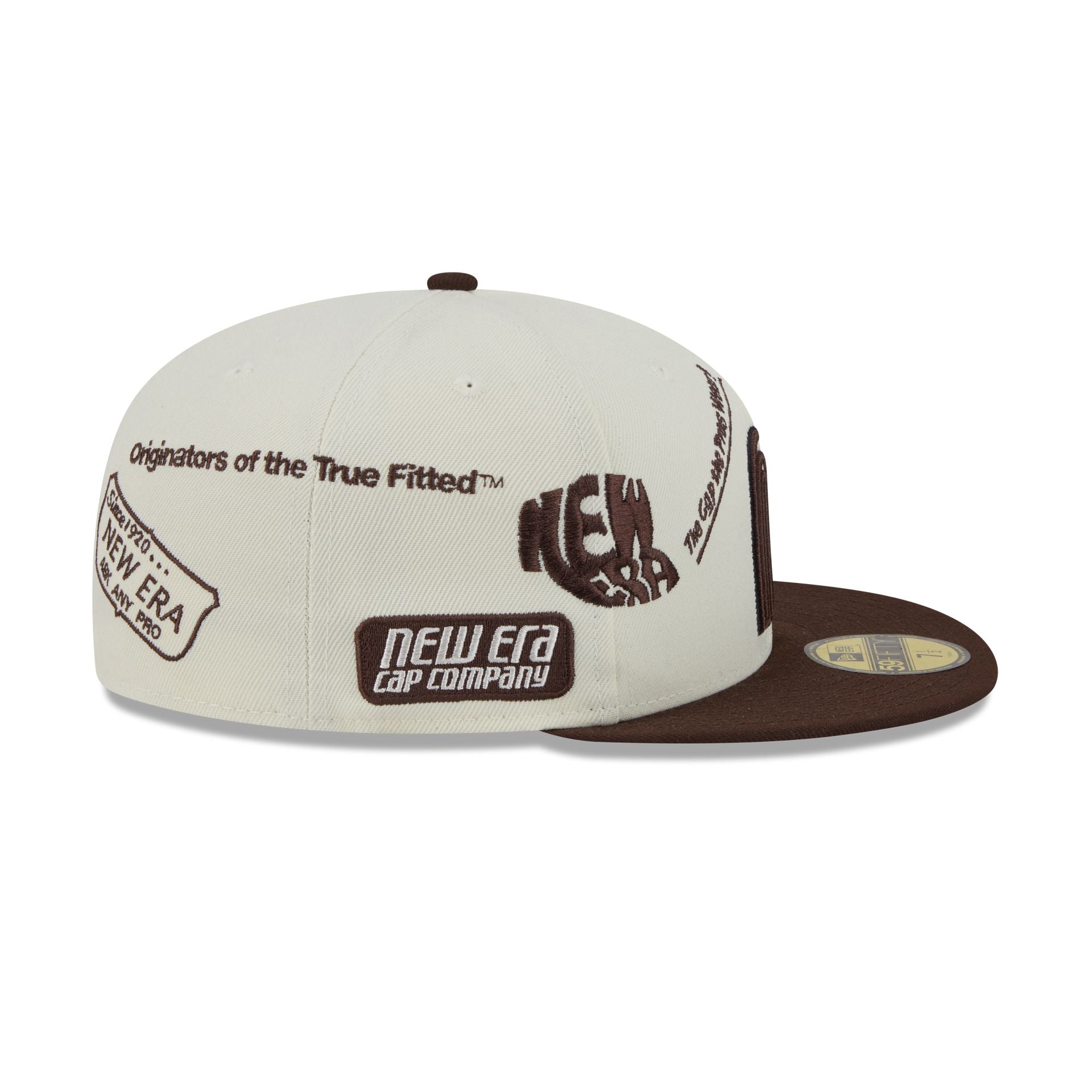 Mexico Baseball New Era Anniversary Logos Brown Visor 59FIFTY Fitted Hat