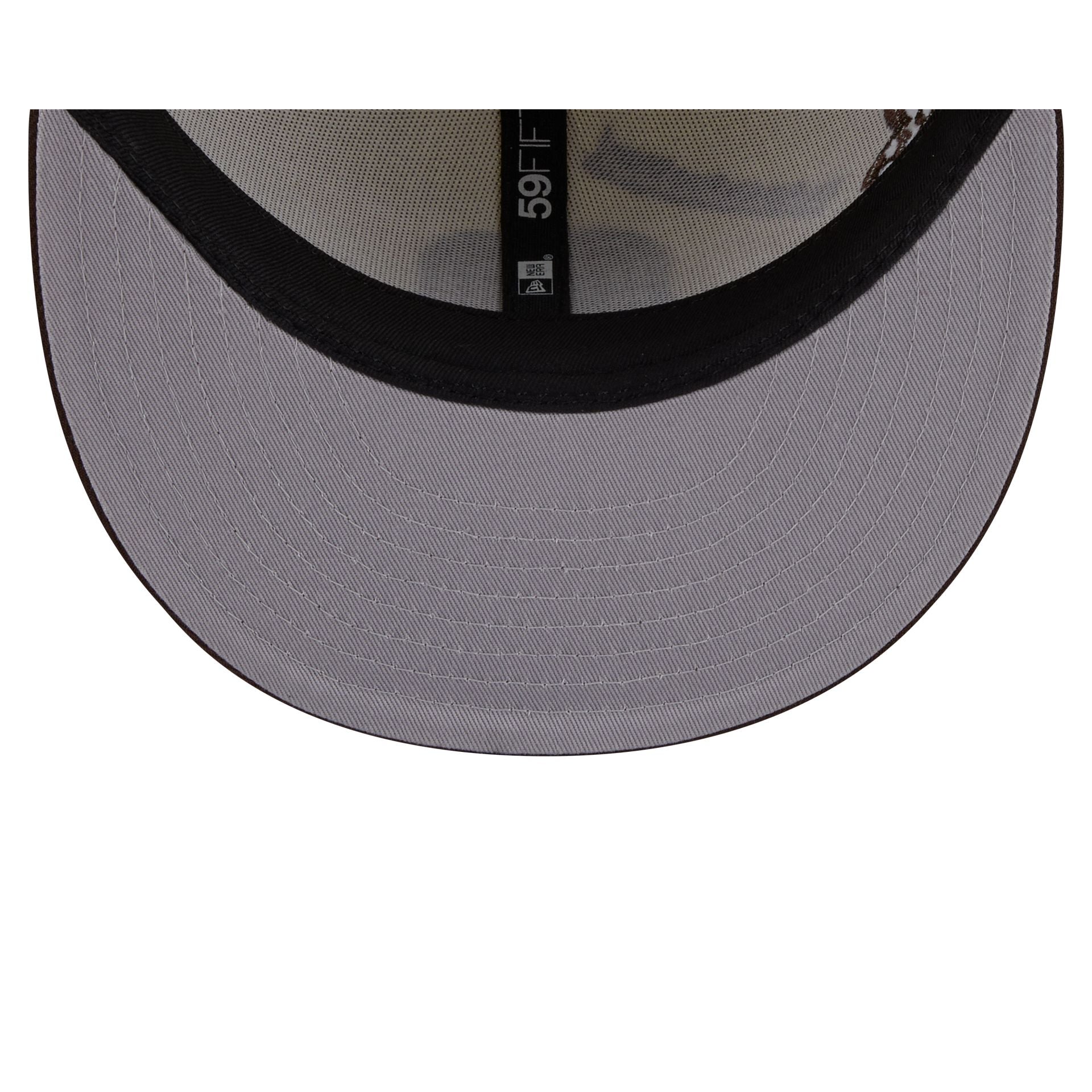 Mexico Baseball New Era Anniversary Logos Brown Visor 59FIFTY Fitted Hat