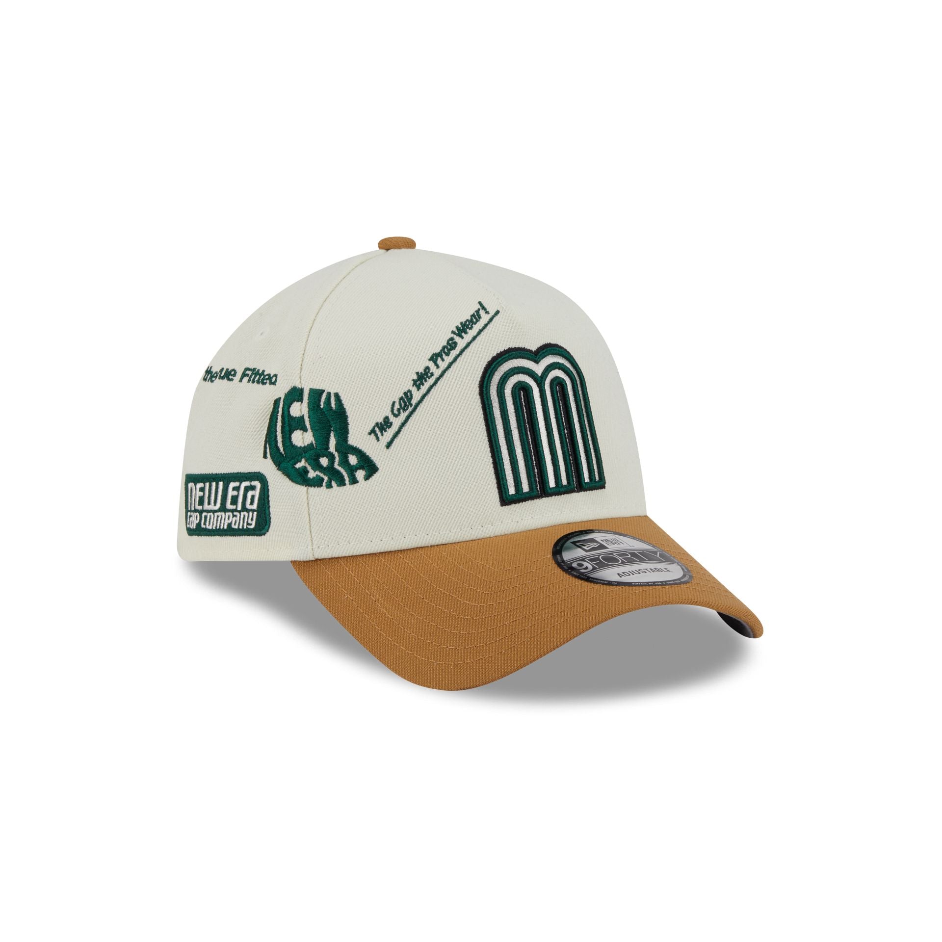 Mexico Baseball New Era Anniversary Logos White 9FORTY M-Crown A-Frame Snapback Hat