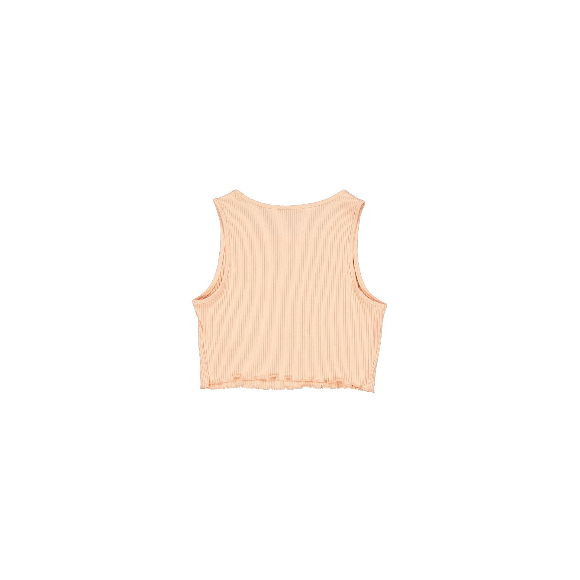 New York Yankees Tonal Cropped Rib Pastel Pink Women's Tank Top
