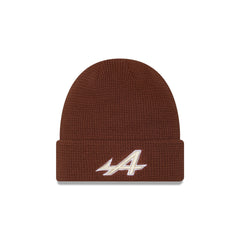 BWT Alpine F1 Team Deep Auburn Waffle Cuff Knit Beanie