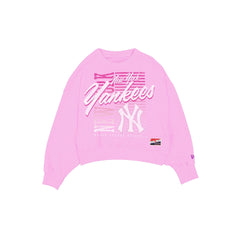 New York Yankees Throwback Women's Washed Pink Crewneck