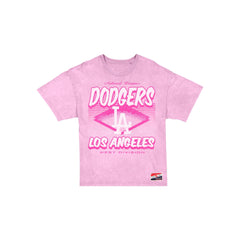 Los Angeles Dodgers Throwback Women's Pink T-Shirt