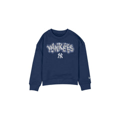 New York Yankees Flip Sequin Girls Crewneck
