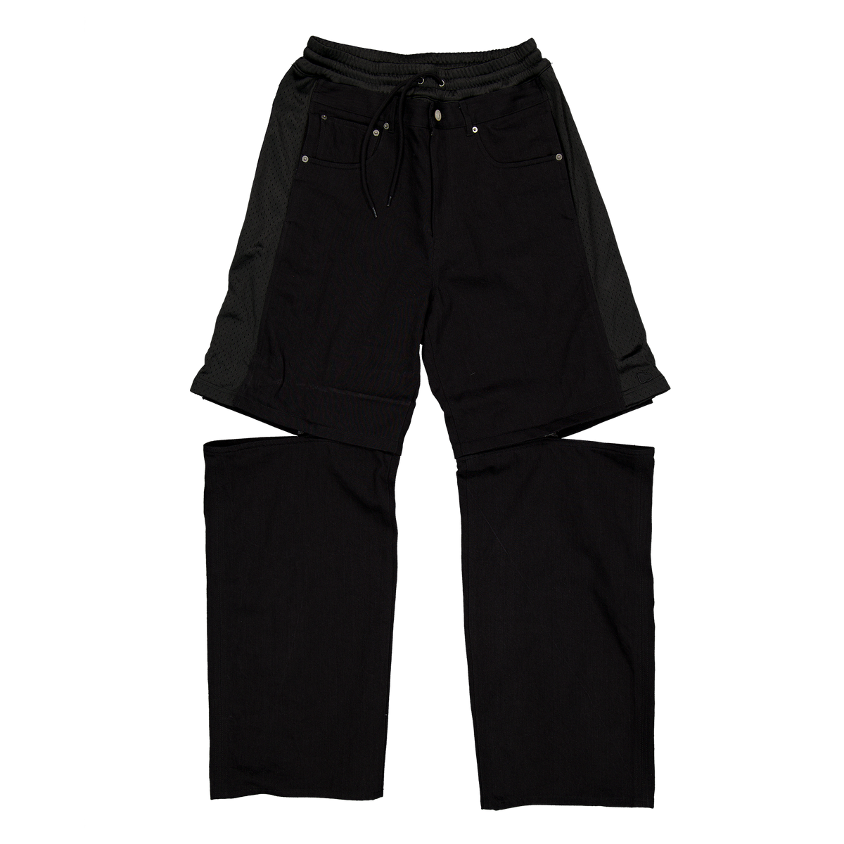 New Era Branded Mutation Mesh Black Denim Jeans