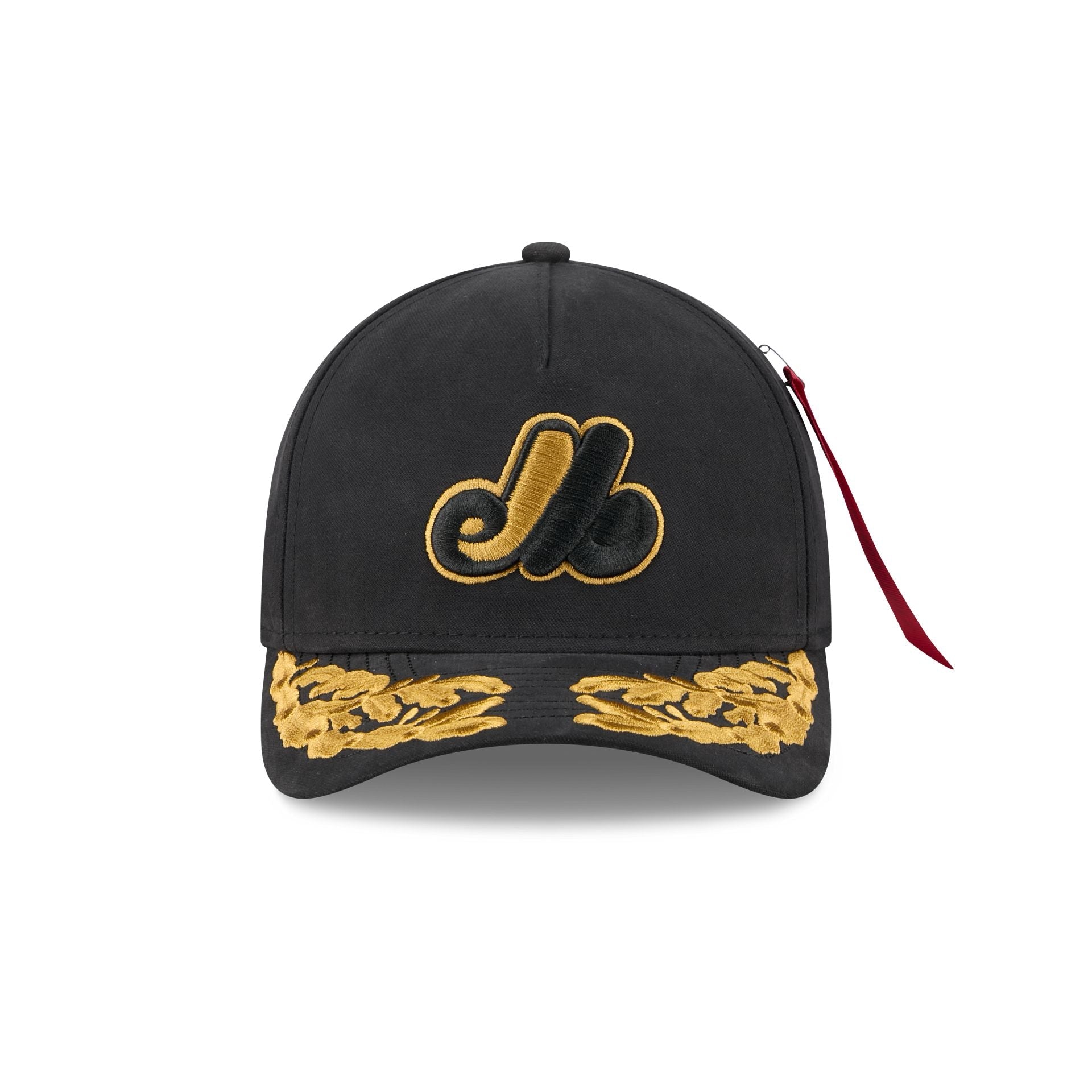Alpha Industries x Montreal Expos Black 9FORTY M-Crown A-Frame Snapback Hat
