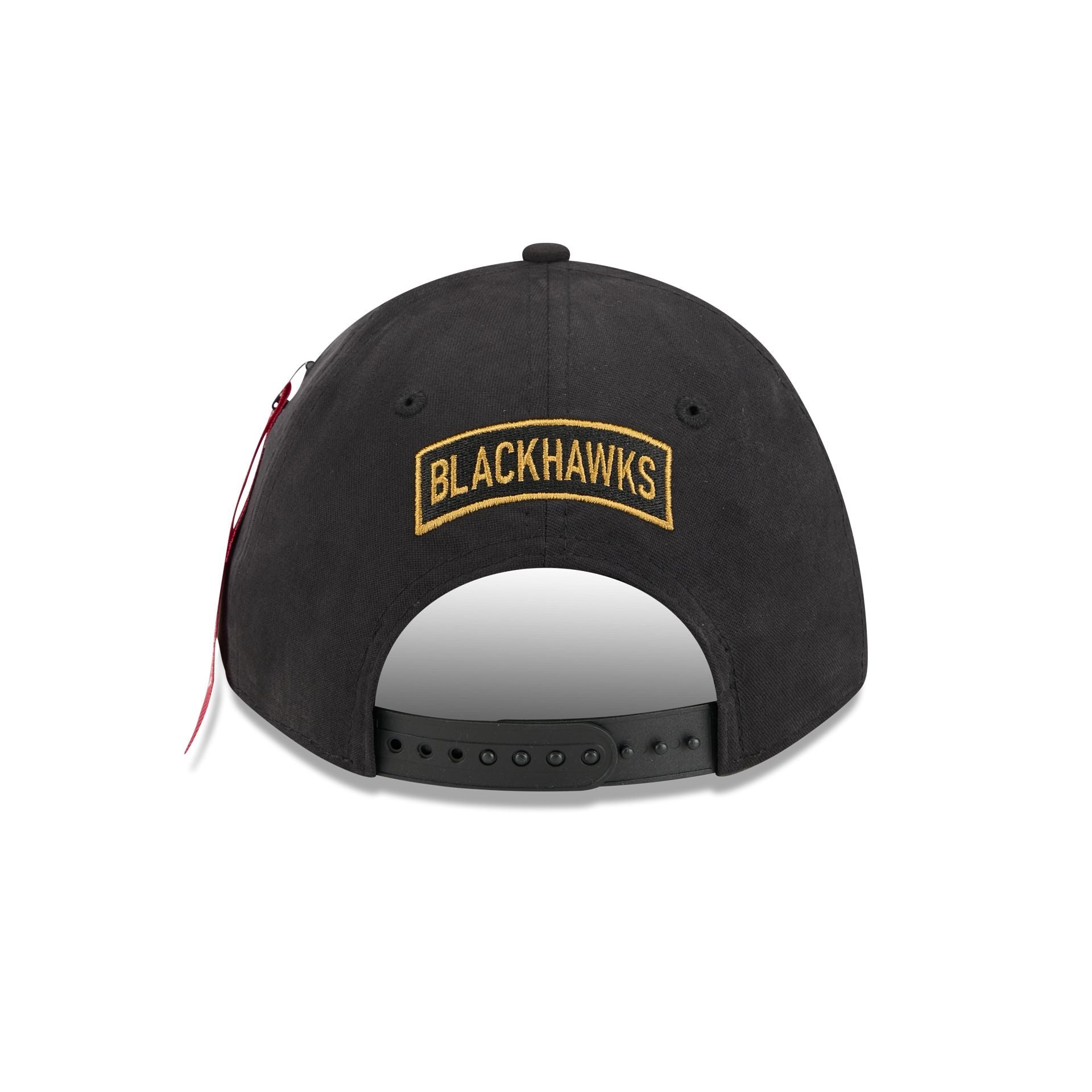 Alpha Industries x Chicago Blackhawks Black 9FORTY M-Crown A-Frame Snapback Hat