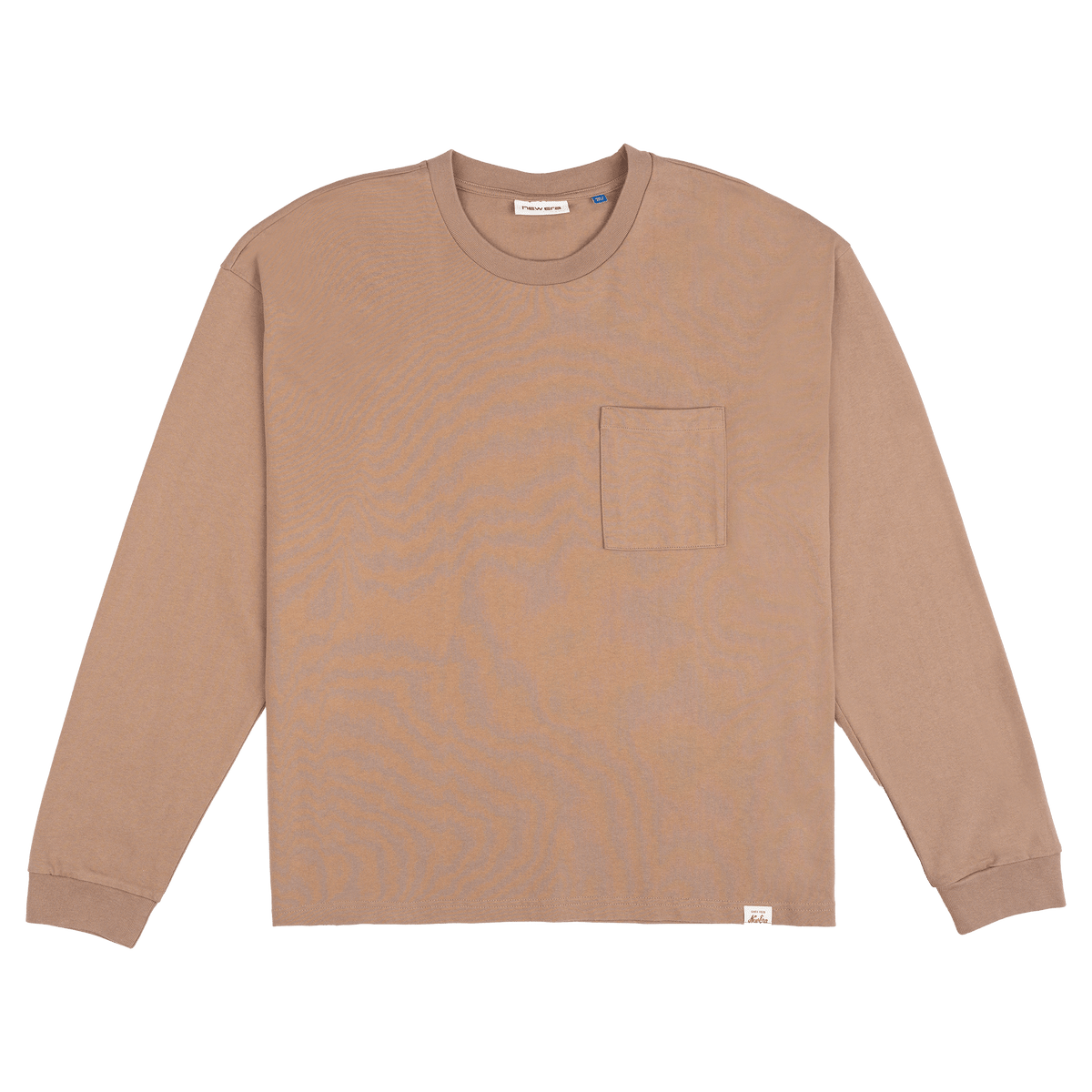New Era Branded Alden Heavyweight Taupe Gray Long Sleeve Pocket T-Shirt