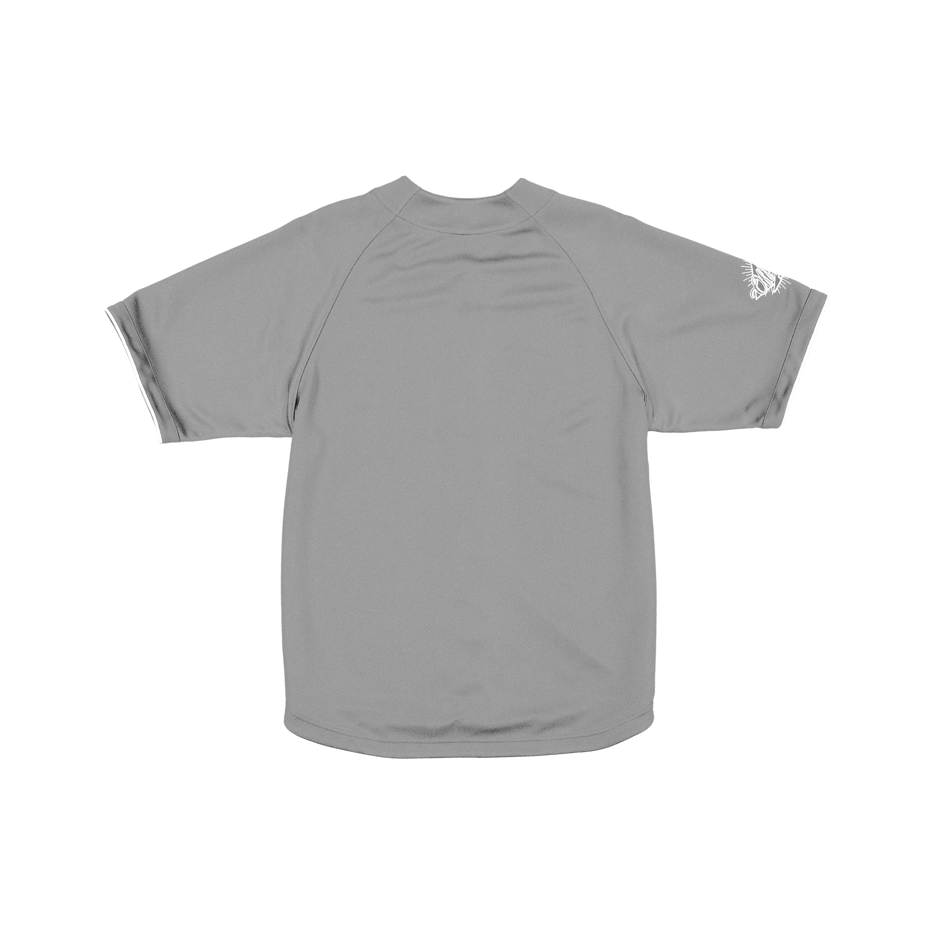 New Era Branded Batter's Eye Raglan Baseball Mirage Gray Jersey