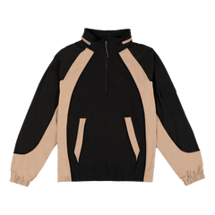 New Era Branded Retro-Tech NE2K Black Half-Zip Track Pullover