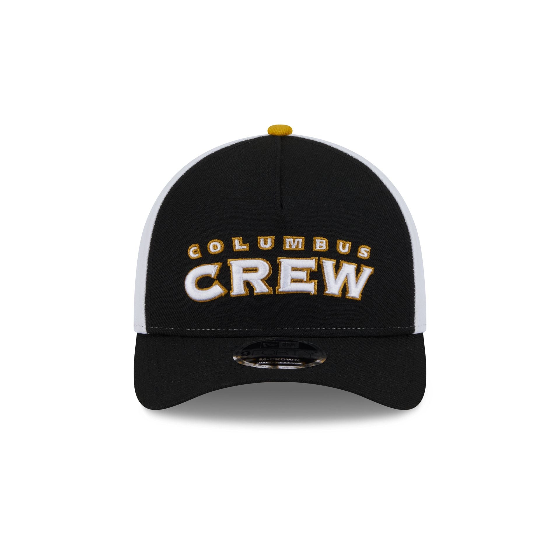 Columbus Crew 2025 Jersey Hook Black 9FORTY M-Crown A-Frame Snapback Hat