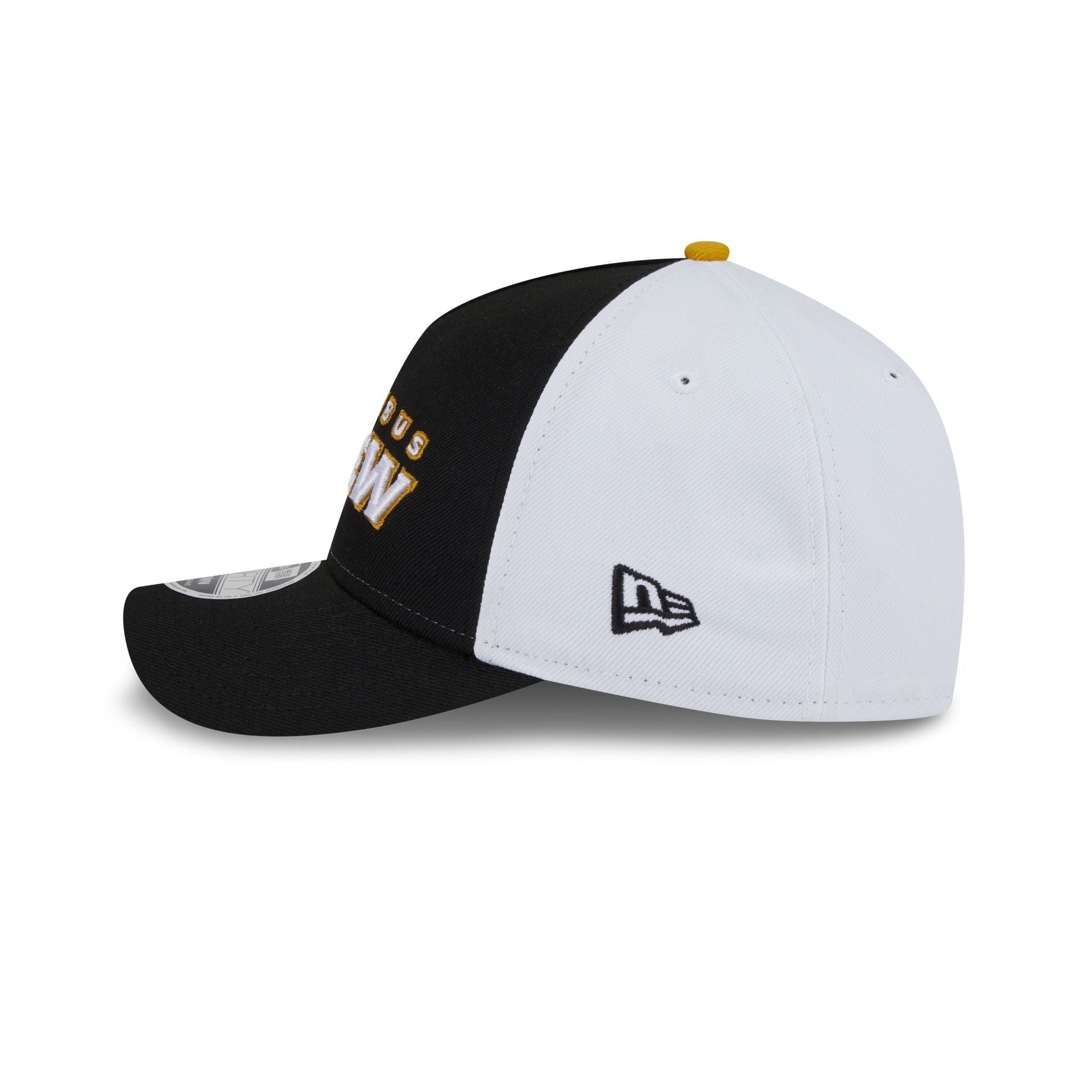 Columbus Crew 2025 Jersey Hook Black 9FORTY M-Crown A-Frame Snapback Hat