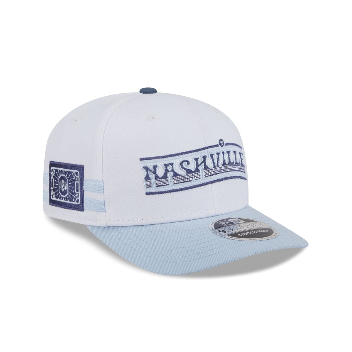 Nashville SC 2025 Jersey Hook White 9SEVENTY Stretch-Snap Hat