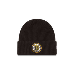 Boston Bruins Waffle Stitch Knit Beanie Hat