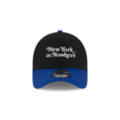 New York or Nowhere x New York Mets Black Wordmark 9FORTY A-Frame Snapback Hat