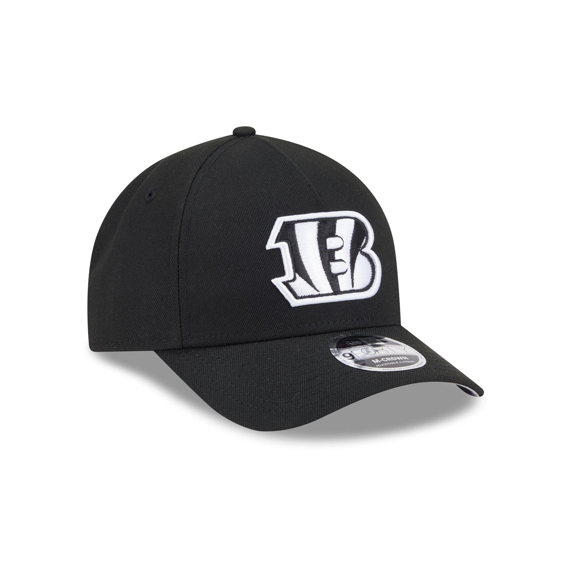 Cincinnati Bengals Black & White 9FORTY M-Crown A-Frame Snapback Hat