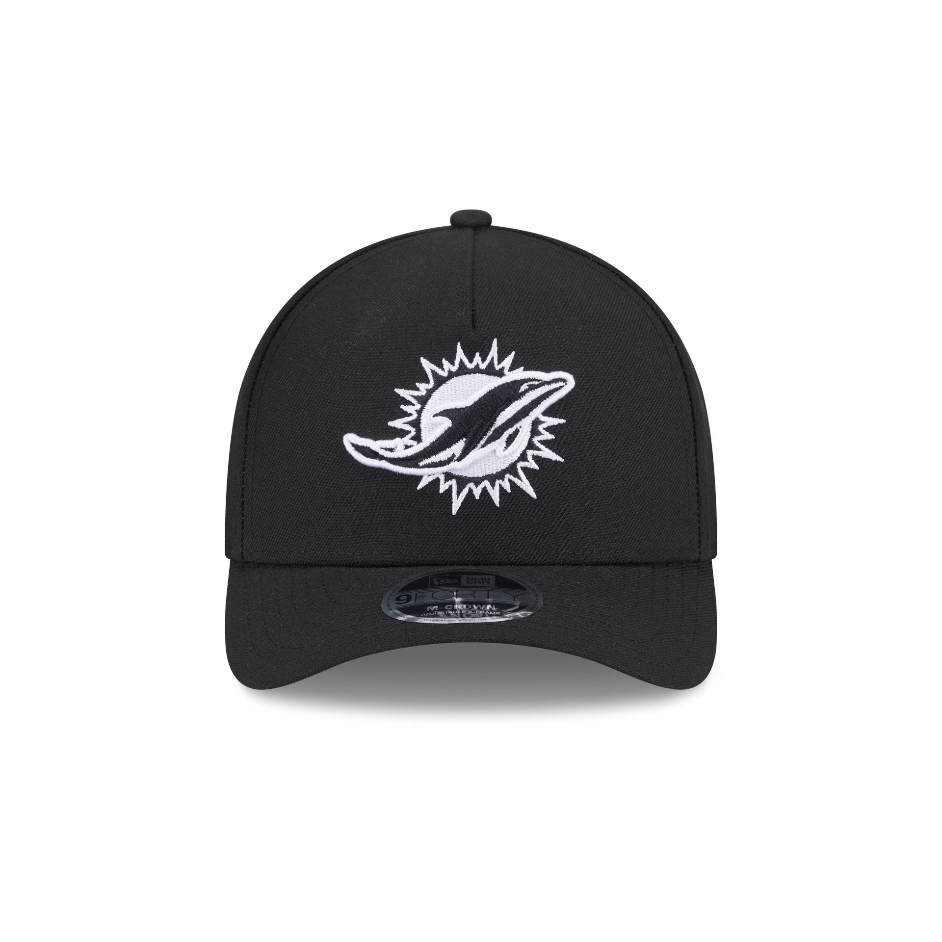 Miami Dolphins Black & White 9FORTY M-Crown A-Frame Snapback Hat