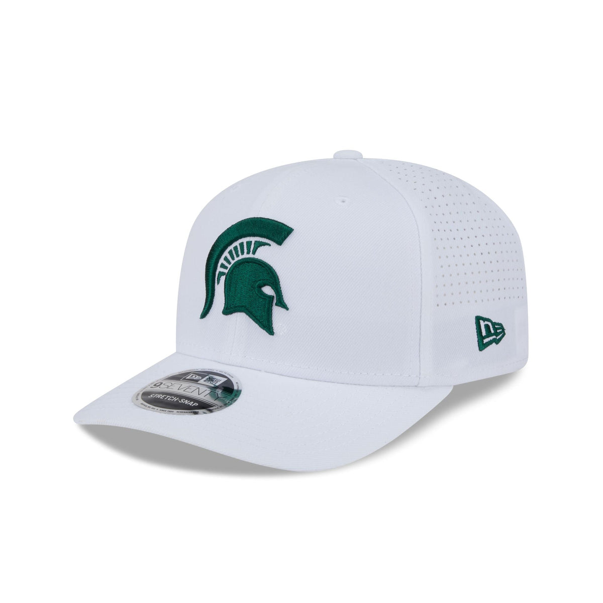 Michigan State Spartans Optic White Performance 9SEVENTY Stretch-Snap Hat