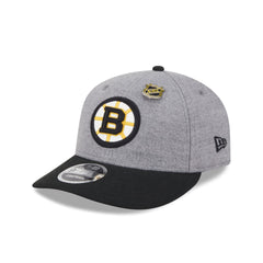 Boston Bruins Heather Gray Wool Low Profile 9FIFTY Snapback Hat