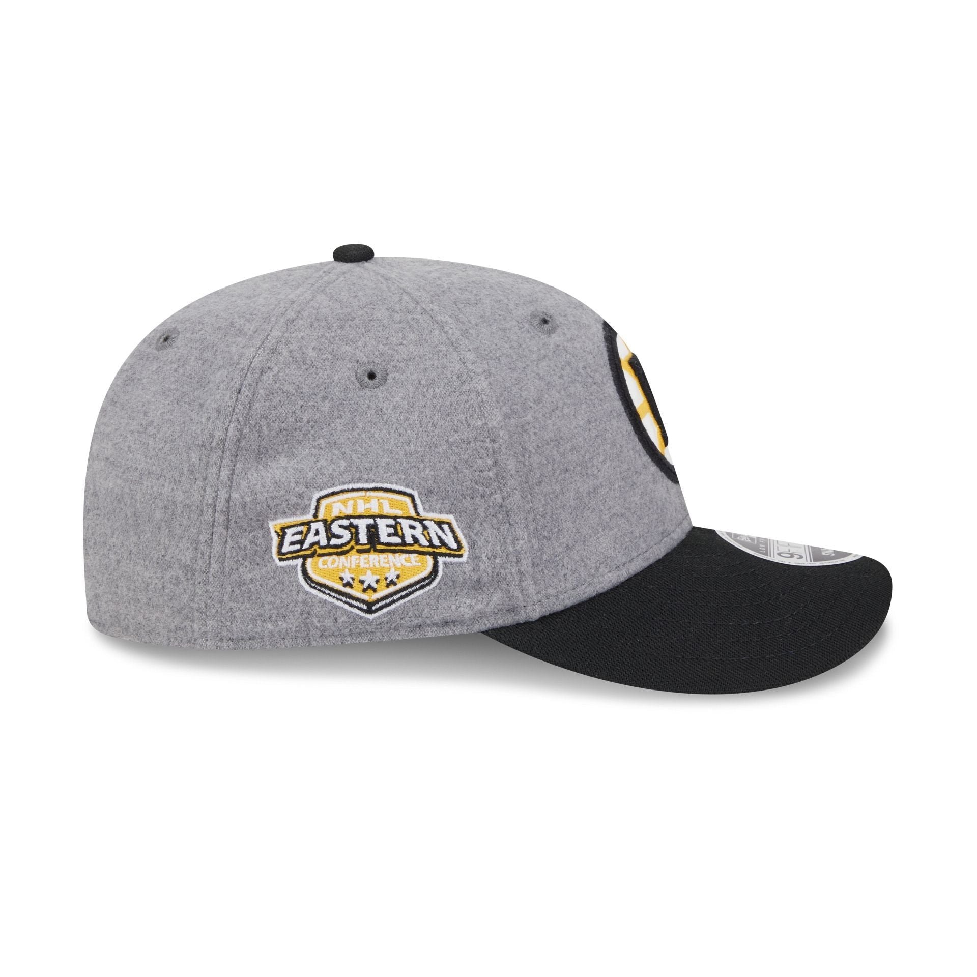 Boston Bruins Heather Gray Wool Low Profile 9FIFTY Snapback Hat