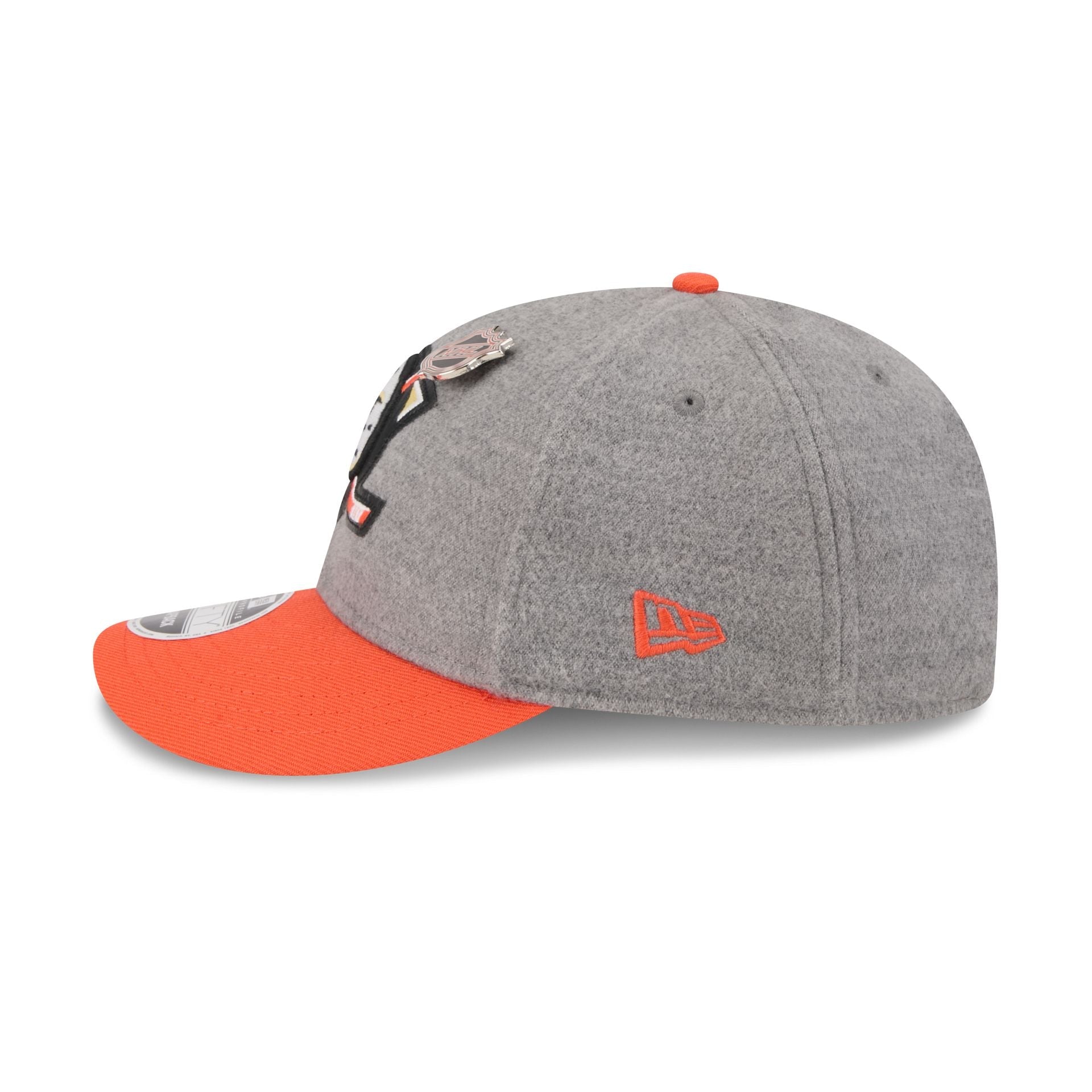 Anaheim Ducks Heather Gray Wool Low Profile 9FIFTY Snapback Hat